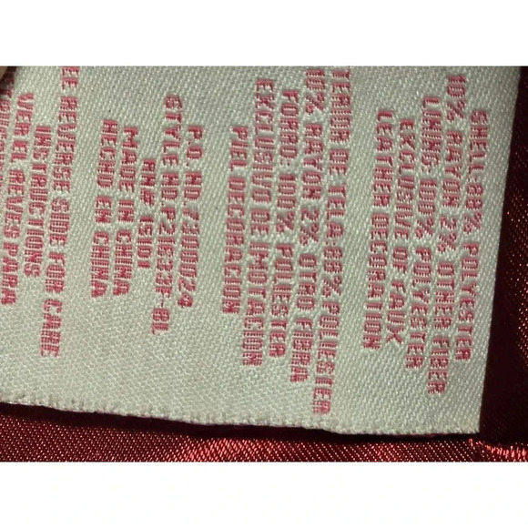 Women's Pink Envelope Coat,‎ Red, Size L - Picture 6 of 7